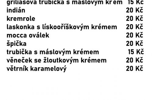 ceník - minizákusky